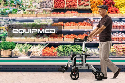 EQUIPMED Rollator Transit Wheelchair Walking Frame Walker Aid  Elderly Seniors