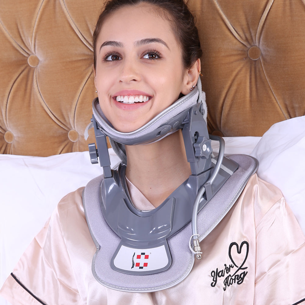 Adjustable Stretcher Spine Corrector Support Air Neck Cervical Traction Device