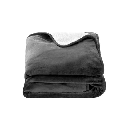 Giselle Electric Throw Rug Heated Blanket Washable Snuggle Flannel Winter Grey